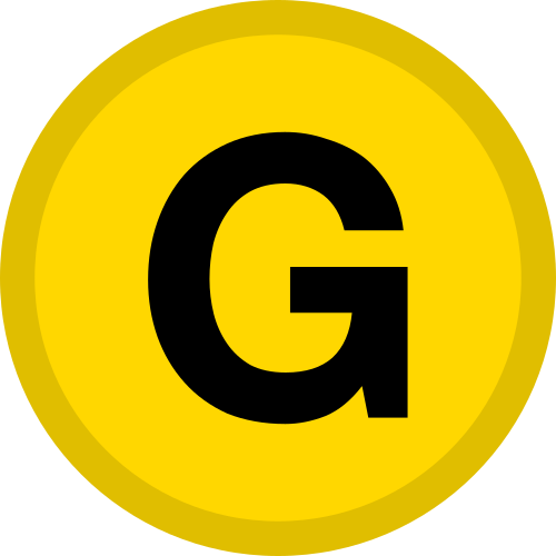 Gold medal icon (G initial).svg
